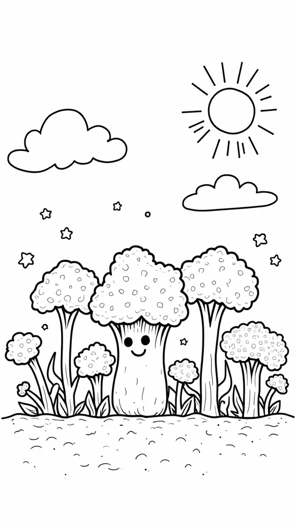 broccoli coloring pages